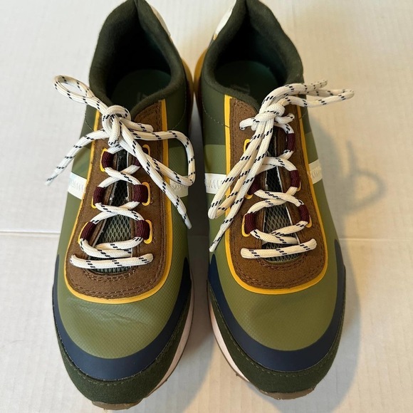 Zara Kids Olive Colorblock Sneakers Unisex 4.5 - Picture 4 of 8